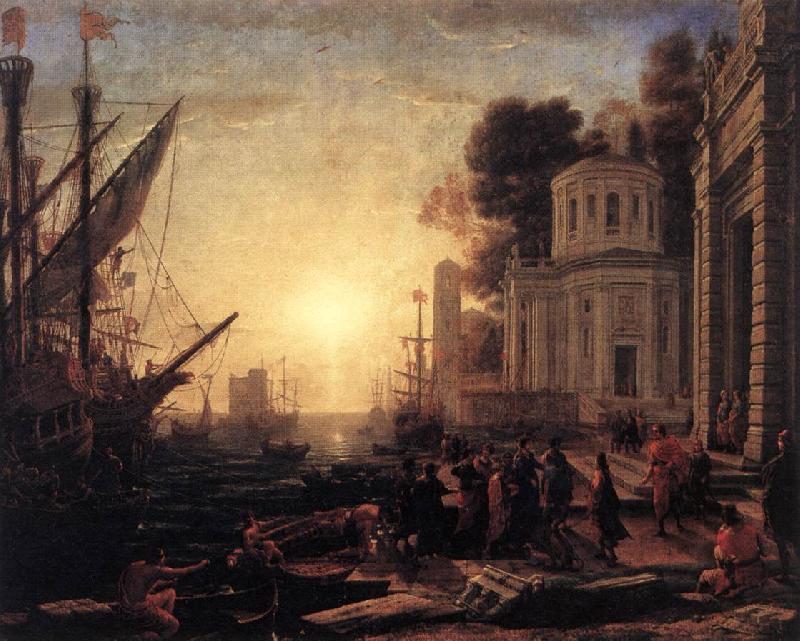 Claude Lorrain The Disembarkation of Cleopatra at Tarsus dfg France oil painting art